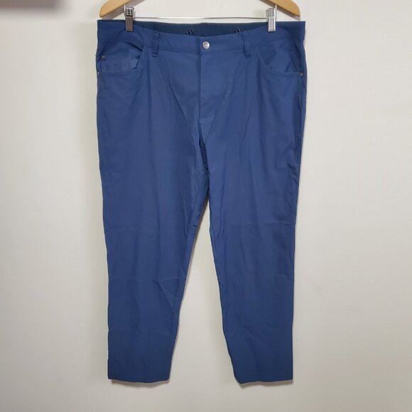 ADIDAS Go-To-5 Pocket Golf Pants Stretch DWR Tapered Leg Bllue Men's 36 x 29" - Picture 2 of 16